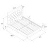 QE Aspen Upholstered Bed L/Grey Velvet King UK - Light Gray - Queen