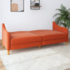 Jasper Coil Futon Orange Linen - Orange - N/A
