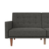 QE Wimberly Futon Grey Linen - Gray