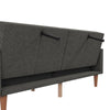 QE Wimberly Futon Grey Linen - Gray