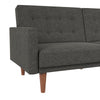 QE Wimberly Futon Grey Linen - Gray