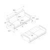 QE Wimberly Futon Grey Linen - Gray