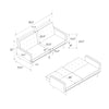 QE Wimberly Futon Grey Linen - Gray
