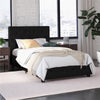 Dakota Upholstered Bed Black PU Single UK - Black Faux Leather
