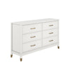 COSMOLIVING WESTERLEIGH 6 DRAWER DRESSER WHITE (BOX 1/2) - White - N/A