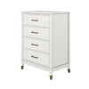 COSMOLIVING WESTERLEIGH 4 DRAWER DRESSER WHITE - White - N/A