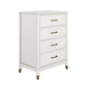 COSMOLIVING WESTERLEIGH 4 DRAWER DRESSER WHITE - White - N/A