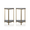 COSMOLIVING SCARLETT END TABLE SET GRAPHITE GREY - Graphite Grey - N/A