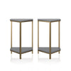 COSMOLIVING SCARLETT END TABLE SET GRAPHITE GREY - Graphite Grey - N/A