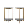 COSMOLIVING SCARLETT END TABLE SET GRAPHITE GREY - Graphite Grey - N/A
