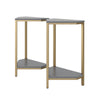 COSMOLIVING SCARLETT END TABLE SET GRAPHITE GREY - Graphite Grey - N/A