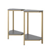 COSMOLIVING SCARLETT END TABLE SET GRAPHITE GREY - Graphite Grey - N/A