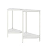 COSMOLIVING SCARLETT END TABLE SET WHITE MARBLE - White marble - N/A