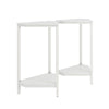 COSMOLIVING SCARLETT END TABLE SET WHITE MARBLE - White marble - N/A