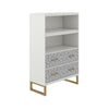 COSMOLIVING SCARLETT BOOKCASE WITH DRAWERS, WHITE - White - N/A