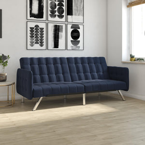 EMILY CONVERTBLE SOFA NAVY BLUE LINEN - Blue Linen - N/A