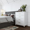 COSMOLIVING WESTERLEIGH 4 DRAWER DRESSER WHITE - White - N/A