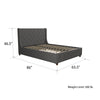 COSMOLIVING MERCER BED KING UK GREY LINEN (BOX 1/2) - Grey Linen - N/A