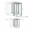 COSMOLIVING PARK AVE TABLE SET WHITE,GRAPHITE,EMERALD - White - N/A