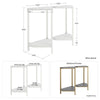 COSMOLIVING SCARLETT END TABLE SET GRAPHITE GREY - Graphite Grey - N/A
