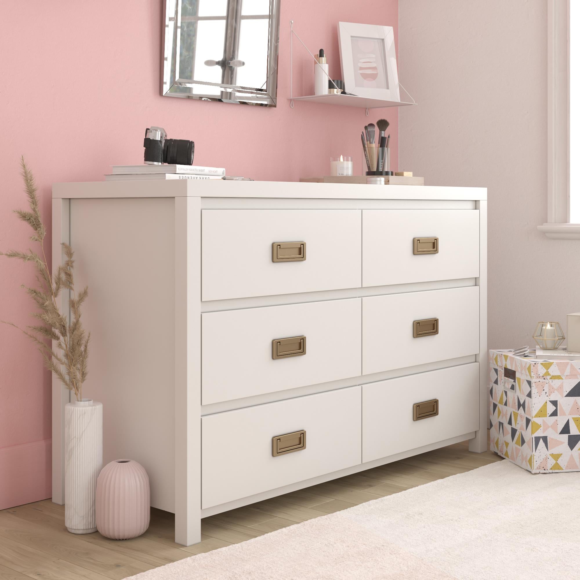 MONARCH HILL HAVEN 6 DRAWER DRESSER WHITE Dorel Home Europe MONARCH HILL HAVEN 6 DRAWER DRESSER WHITE Dorel Home Europe