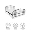 NOVOGRATZ BUSHWICK METAL BED BLACK DOUBLE UK - Black - N/A