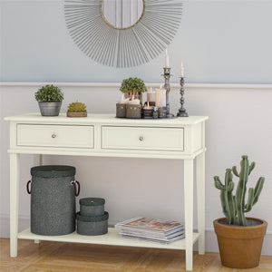 FRANKLIN CONSOLE TABLE  WHITE - White - N/A