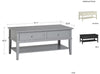 FRANKLIN COFFEE TABLE GREY - Gray - N/A