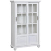 AARON LANE BOOKCASE WITH SLIDING GLASS DOORS, WHITE - White - N/A