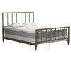 COSMOLIVING BLAIR BRASS METAL BED DOUBLE UK GOLD - Gold - N/A