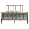 COSMOLIVING BLAIR BRASS METAL BED DOUBLE UK GOLD - Gold - N/A