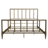 COSMOLIVING BLAIR BRASS METAL BED DOUBLE UK GOLD - Gold - N/A