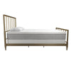 COSMOLIVING BLAIR BRASS METAL BED DOUBLE UK GOLD - Gold - N/A