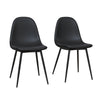 QUEER EYE CALVIN CHAIR PU BLACK 2PK - Black - N/A