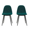 QUEER EYE CALVIN CHAIR VELVET GREEN 2PK - Green - N/A