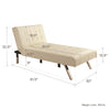 EMILY CHAISE - VANILLA PU - Vanilla Faux Leather - N/A