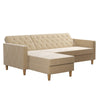 COSMOLIVING LIBERTY SECTIONAL FUTON IVORY (BOX 1/2) - Ivory - N/A