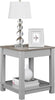 CARVER END TABLE GREY - Gray - N/A