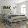 COSMOLIVING ELIZABETH BED DOUBLE UK IVORY VELVET (BOX 1/2) - Ivory - N/A