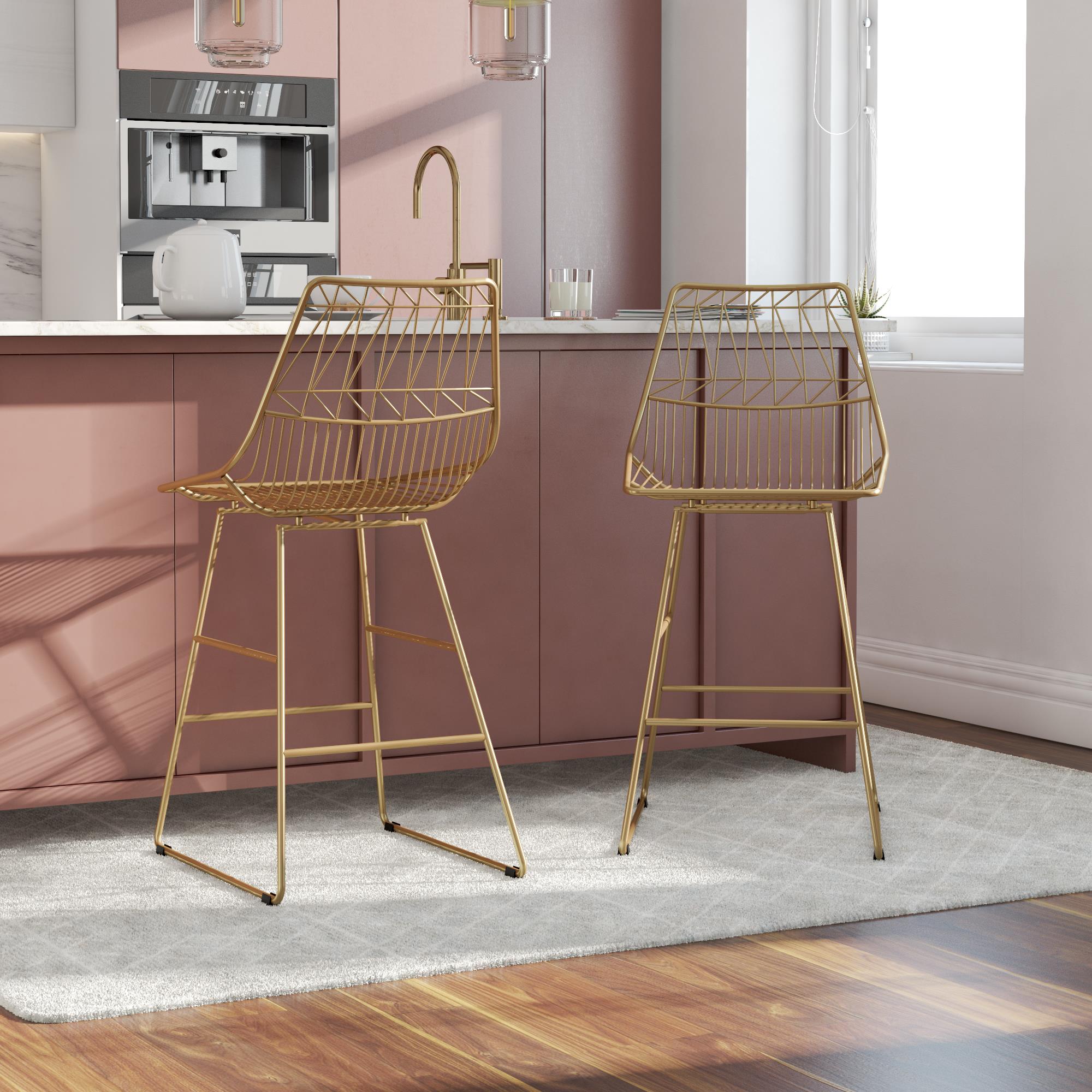 Astrid wire metal counter stool outlet