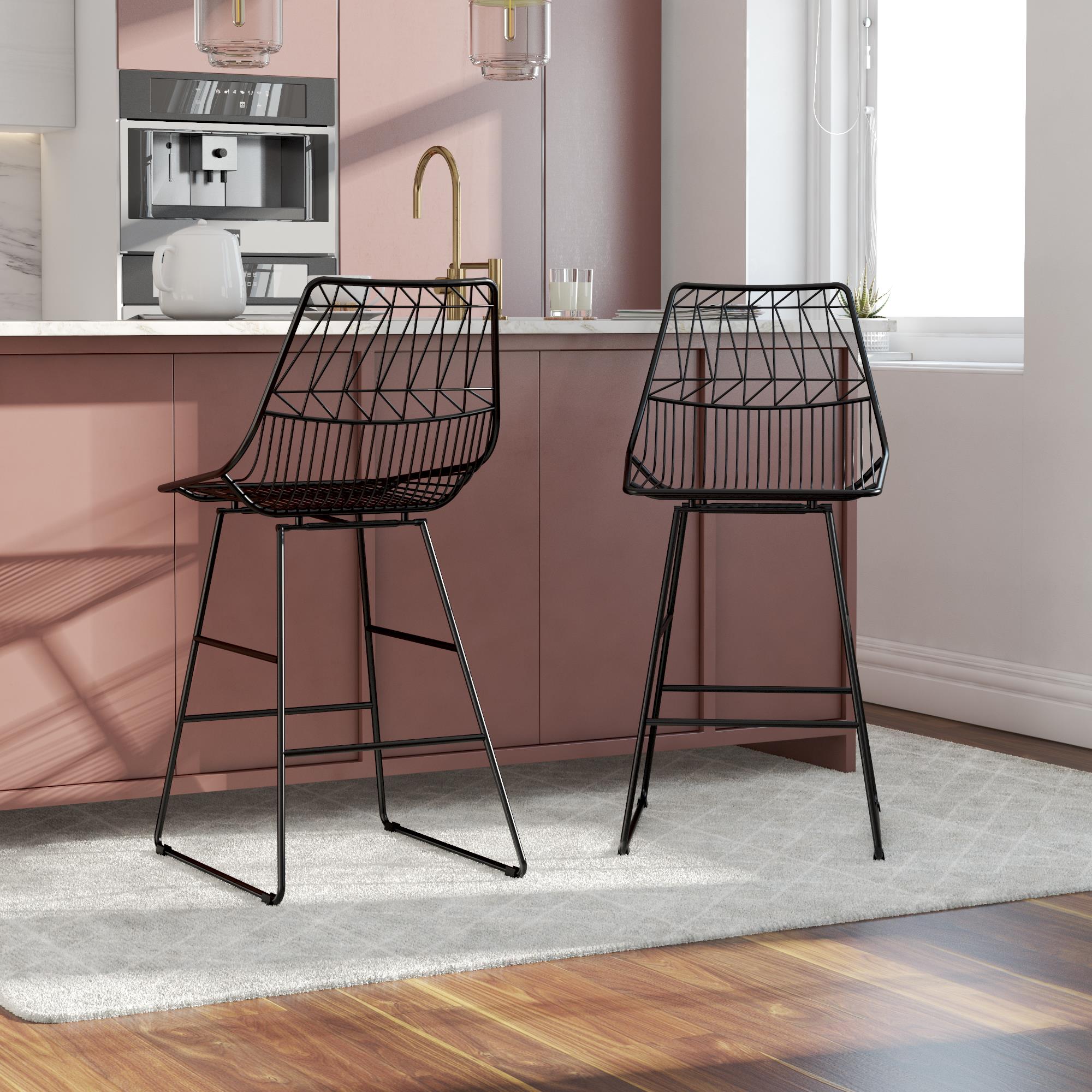 Astrid wire metal counter stool outlet