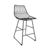CL Astrid Wire Metal Counter Stool Black - N/A - N/A
