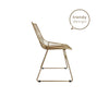 CL Astrid Wire Metal Dining Chair Gold - Gold - N/A