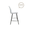 COSMOLIVING RILEY MOLDED COUNTER STOOL GREY - Gray - N/A