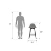 QUEER EYE CALVIN COUNTER STOOL GREY VELVET - Gray - N/A