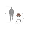 QUEER EYE CALVIN COUNTER STOOL PU CAMEL - Camel - N/A