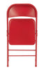 NOVOGRATZ ALL STEEL FOLDING CHAIR, 2 PACK, RED - Red - N/A
