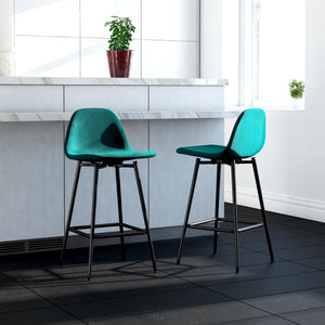 CALVIN COUNTER STOOL VELVET GREEN - Green - N/A