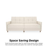 ANDORA COIL FUTON WHITE FAUX LEATHER - White Faux leather - N/A