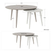 COSMOLIVING CARNEGIE NESTING TABLES - TAUPE & WHITE